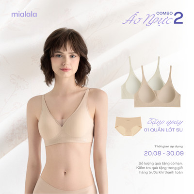Áo Ngực Nữ Su Không Gọng Đệm 1cm Nâng Đỡ Nhẹ Nhàng Không Lộ Viền Tàn Hình Thoải Mái Mialala 4029
