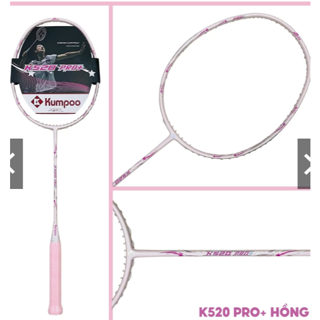 Vợt Cầu Lông K520 Pro + 2025 Siêu Nhẹ , Tặng Túi + Cuốn Cán Vợt