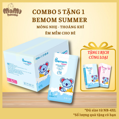 [Mua 5 Tặng 1] Tã/Bỉm Bemom Summer Hàn Quốc, Siêu Mềm, Đủ Size Cho Bé Từ NB-4XL