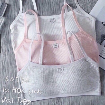 Combo 5 Áo lót dẩy mảnh cho học sinh cấp 2, cấp 3 có đệm lót, Chất cotton mềm mại ,áo lá học sinh 60
