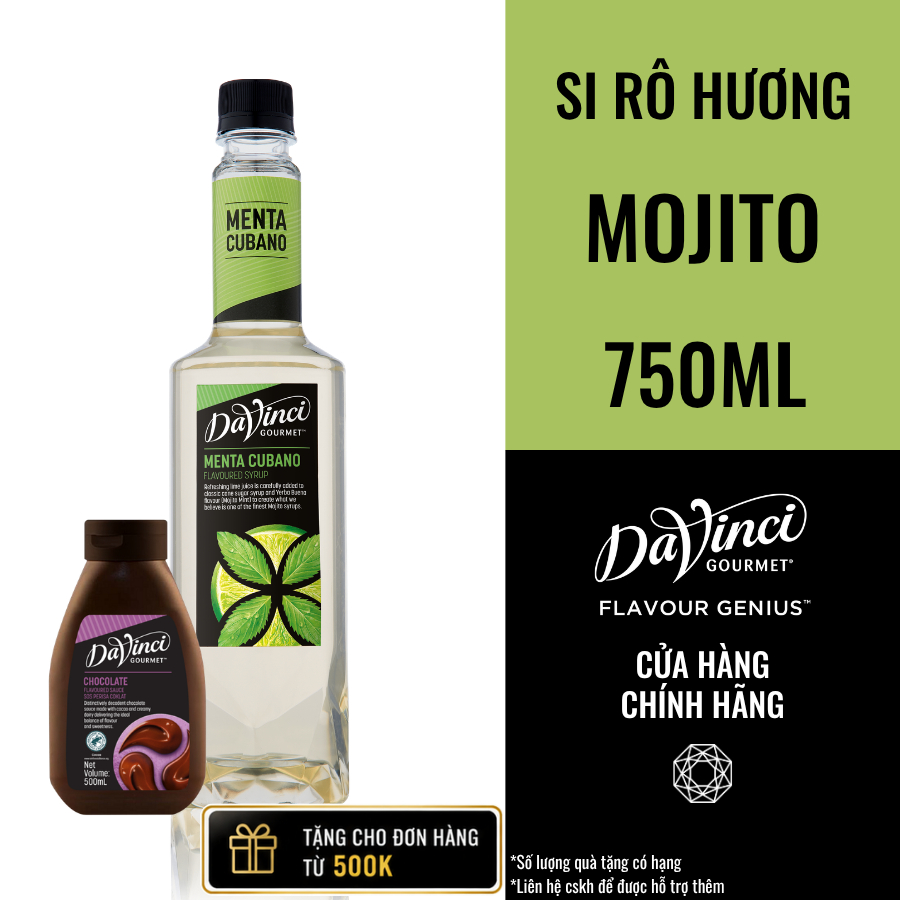 Siro Hương Mojito / Menta Cubano Syrup - DaVinci Gourmet (750ml)