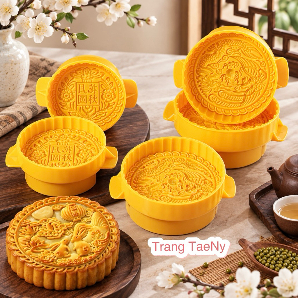 Khuôn trung thu lò xo 1 mặt cỡ lớn 300g 600g 1200g