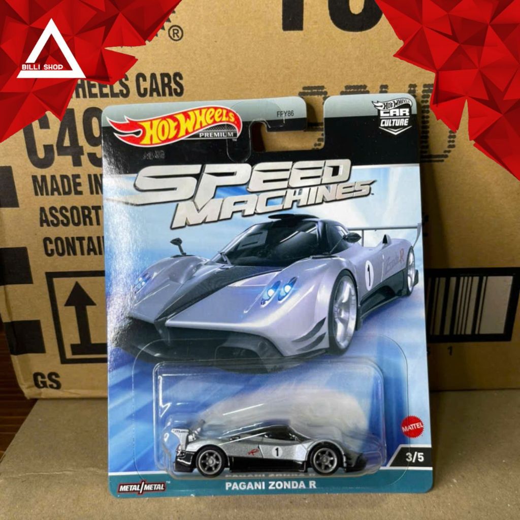 Xe mô hình Hot Wheels Premium Pagani Zonda R - Speed Machines