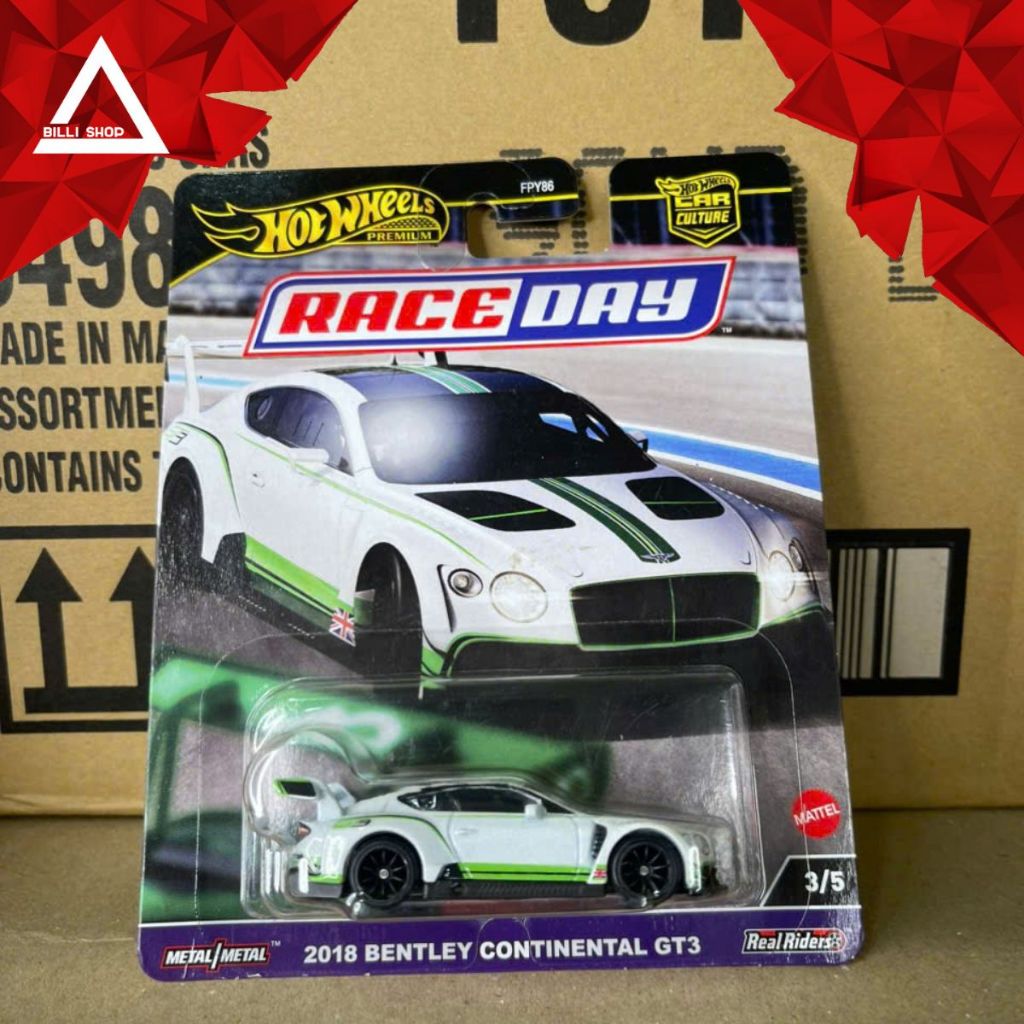 Xe mô hình Hot Wheels Premium 2018 Bentley Continental GT3 - Race Day