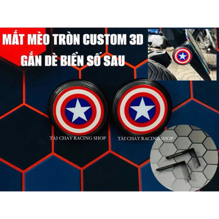 [ 1 CẶP ] MẮT MÈO CUSTOM CAPTAIN 3D GẮN DÈ BIỂN SỐ SAU XE MÁY