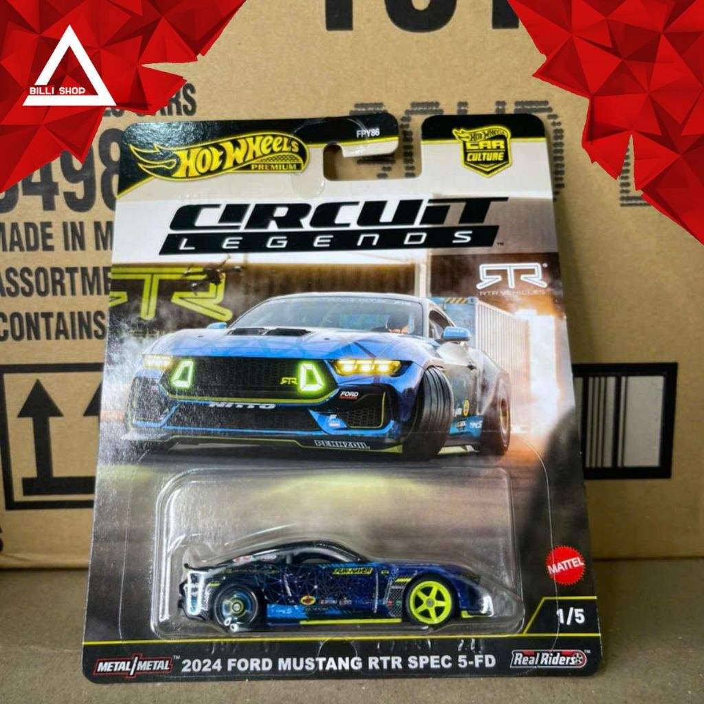 Xe mô hình Hot Wheels Premium 2024 Ford Mustang RTR SPEC 5-FD - Circuit Legends