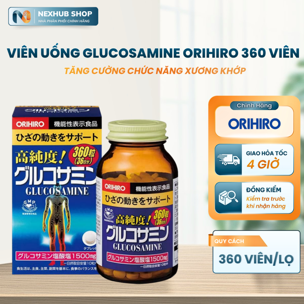 Glucosamine Orihiro 360 Viên - Viên Uống Bổ Khớp, Glucosamine Nhật Bản