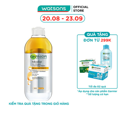 Nước Làm Sạch & Tẩy Trang Garnier Micellar Oil-Infused Cleansing Water 400ml