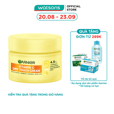 Kem Dưỡng Ẩm Garnier Vitamin C Dry Touch Cream 30ml