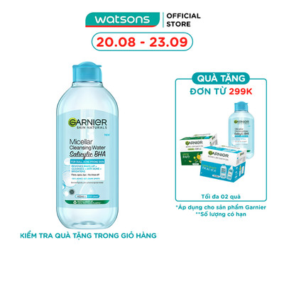 Nước Tẩy Trang Garnier Micellar Cleansing Water Salicylic BHA 400ml