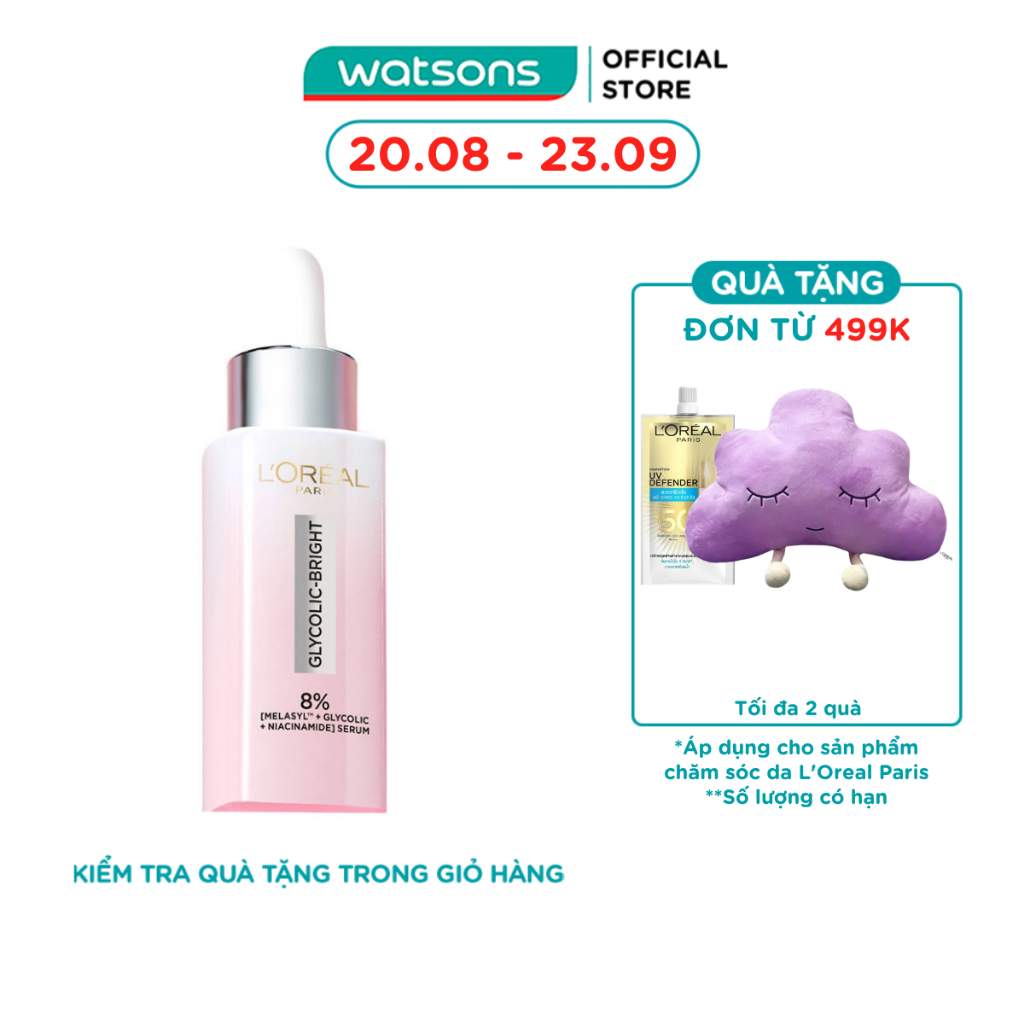 Tinh Chất L'Oreal Paris Dưỡng Sáng Da Glycolic-Bright Anti-Dark Spot Brightening Serum 30ml