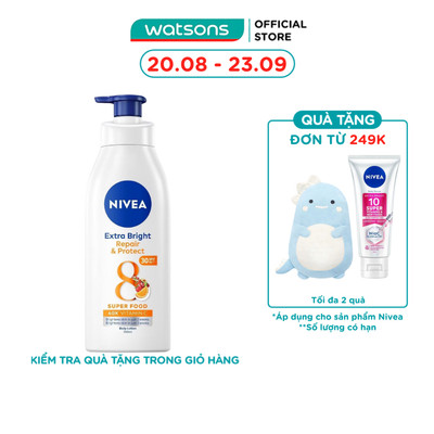 Sữa Dưỡng Thể Dưỡng Trắng Phục Hồi Chống Nắng Nivea 350ml