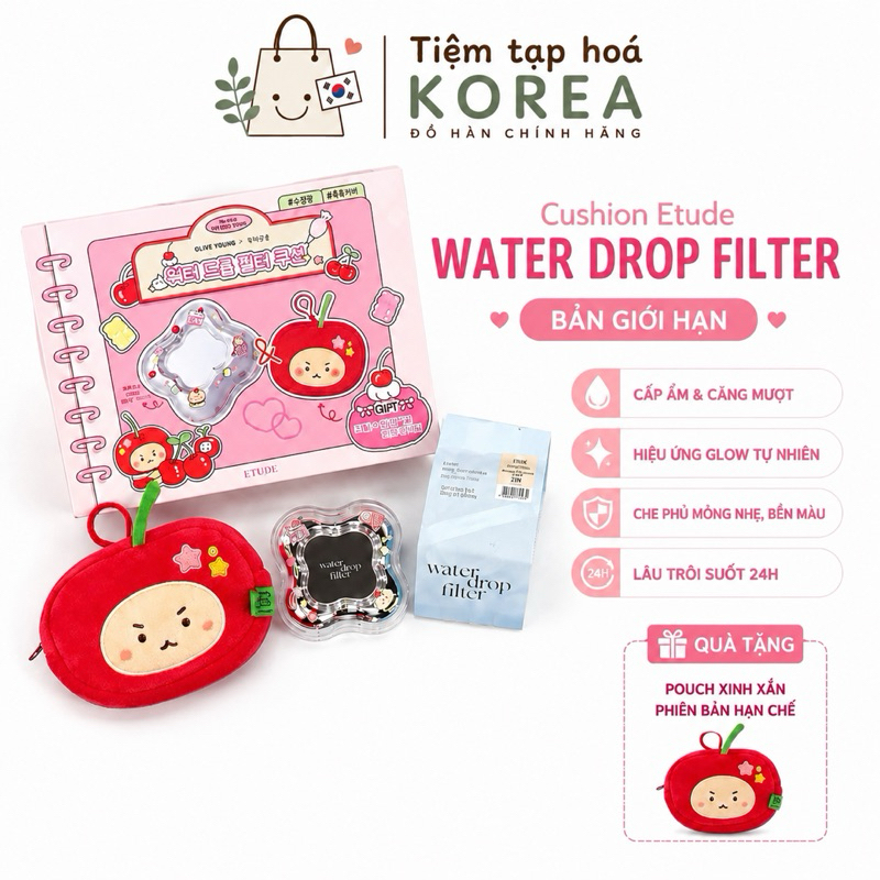 ĐỦ BILL OLIVEYOUNG - CUSHION ETUDE WATER DROP FILTER