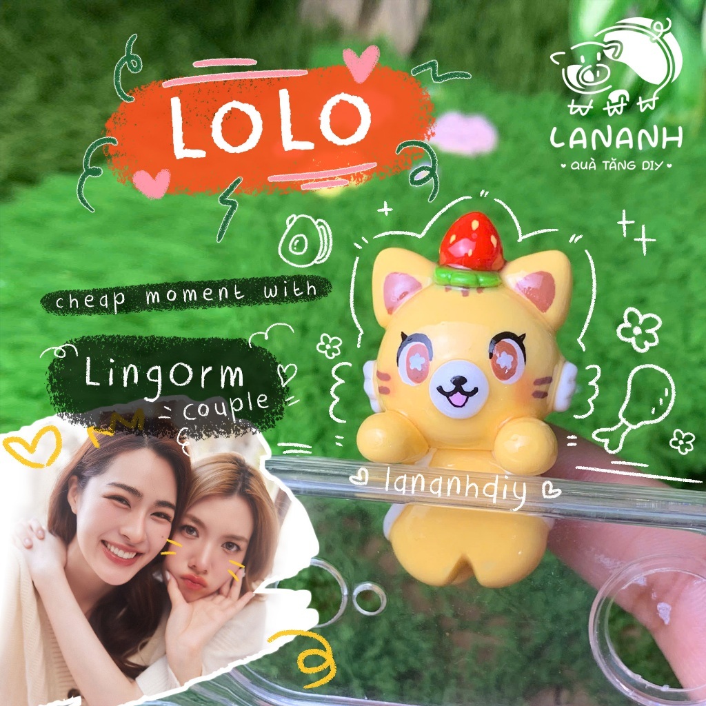 [Hippers for phone] CÓ SẴN-LOLO-Mô hình bám điện thoại đất sét handmade dễ thương