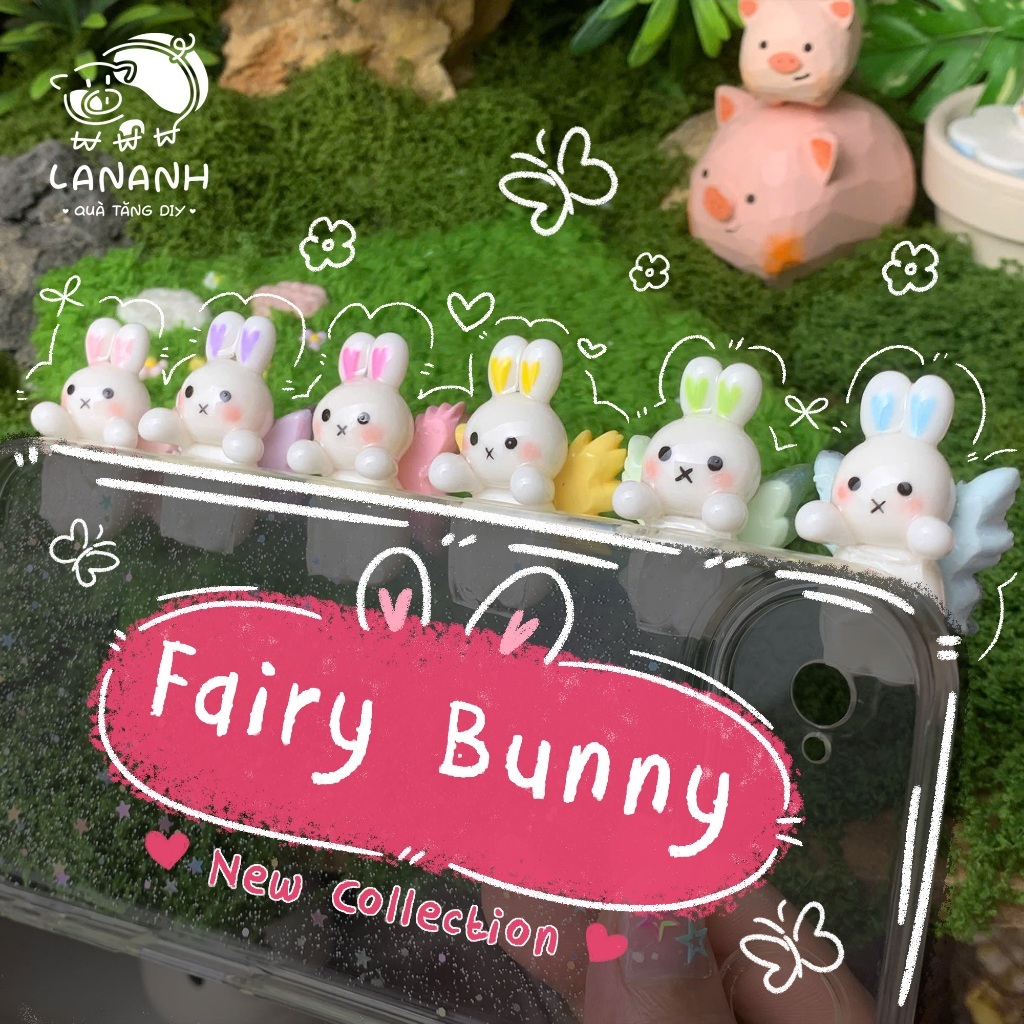 [Hippers for phone] THỎ TRẮNG-Mô hình bám điện thoại dễ thương-Fairy Bunny COLLECTION