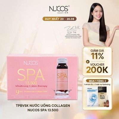 TPBVSK Nước Uống Collagen Nucos Spa 13500 Hỗ Trợ Da Căng Mịn Chống Lão Hóa Trắng Da Hộp 10chaix50ml