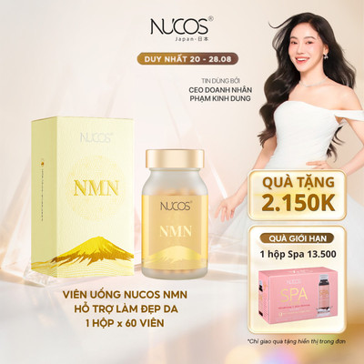 [ TẶNG 1H SPA 13.500 ] TPBVSK Viên Uống NAD+ Nucos NMN Hỗ trợ Làm Đẹp Da Chống Lão Hoá Hộp 60 viên