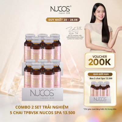 Combo 2 Set TPBVSK Nước Uống Collagen Nucos Spa 13500 Hỗ Trợ Chống Lão Hóa Trắng Da 5chaix50ml