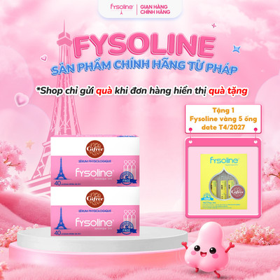 Combo 2 Nước muối sinh lý Fysoline nhập khẩu Pháp vệ sinh mắt, mũi, miệng cho bé (Hộp hồng 40 ống x5ml)