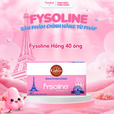 Fysoline - Nước muối sinh lý Pháp - Vệ sinh mắt, mũi, miệng cho bé - Hộp 40 ống x 5ml