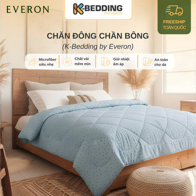 Chăn đông chần bông K-bedding by Everon mẫu mới mềm nhẹ, siêu ấm (kích thước 2mx2m2)