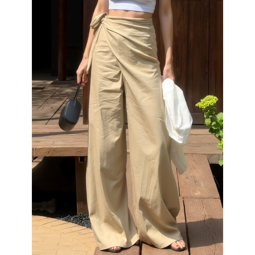 Quần Linen ống xuông dài 102cm