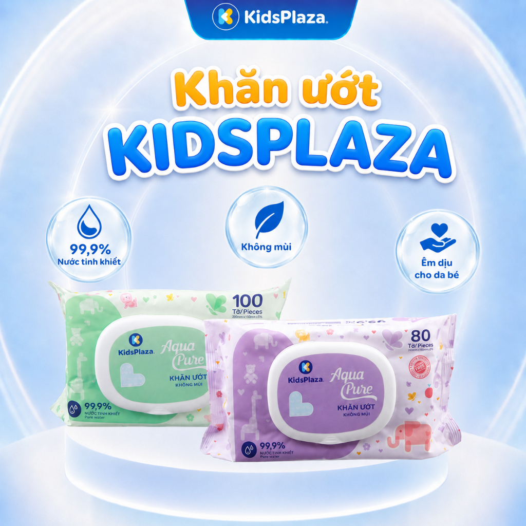 Khăn ướt tinh khiết Kids Plaza chính hãng