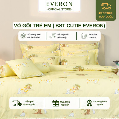 [Everon] Vỏ gối trẻ em họa tiết hoạt hình ngộ nghĩnh, đáng yêu, nhiều kích thước (BST2027 Cutie)