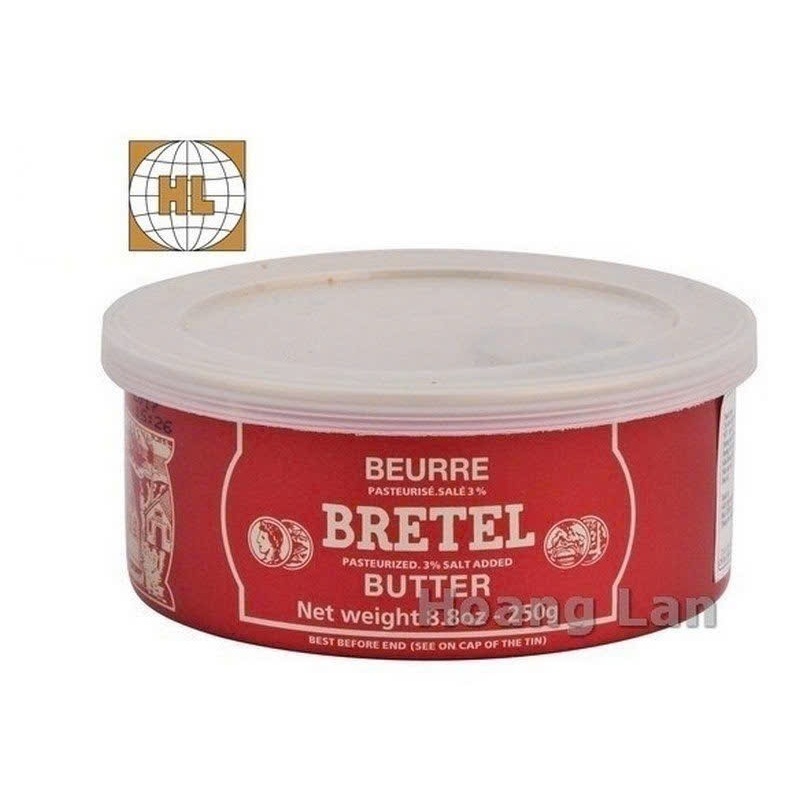 Bơ Bretel Pháp 250g    (Bơ đồng tiền) PHÁP(  HSD 11/03/2027)