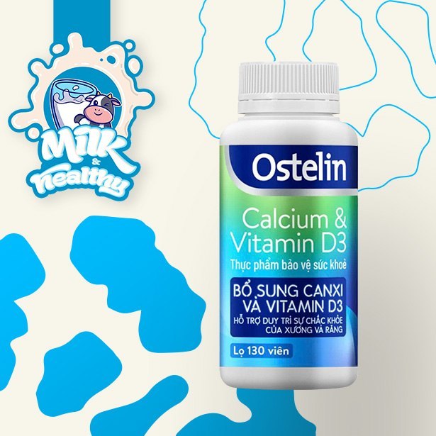 MILKHEALTHY - Canxi Ostelin Calcium & Vitamin D3 130 viên Úc