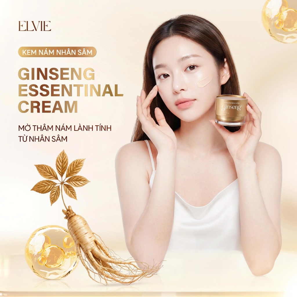 Kem Nám Nhân Sâm (20g) Ginseng Essential Cream - Hỗ Trợ Xử Lí Nám, Sạm, Da Không Đều Màu.
