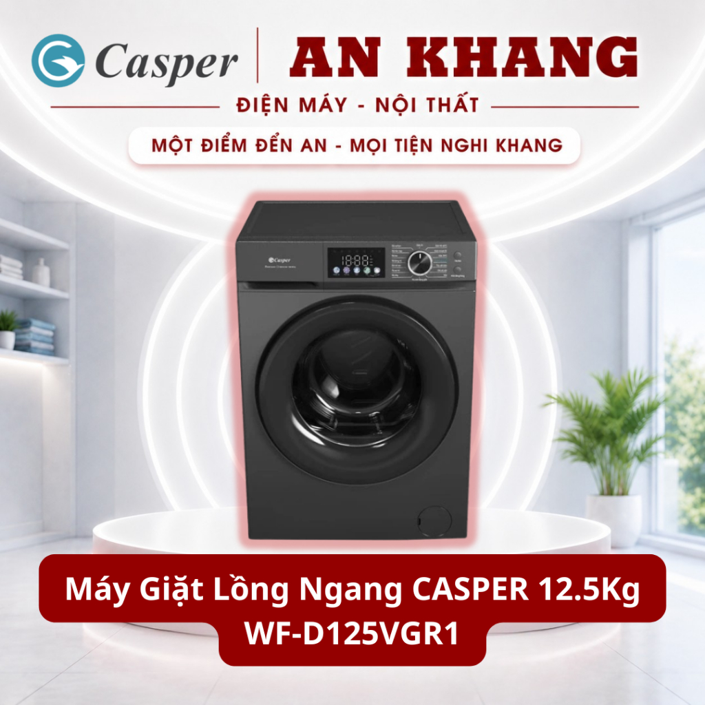 [ Chính Hãng ] Máy Giặt Lồng Ngang CASPER 12.5Kg WF-D125VGR1 - Bếp An Khang