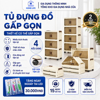 Tủ nhựa gấp gọn thông minh, Tủ nhựa đựng đồ 2 cánh mở , bánh xe 360, bảo hành 6 tháng