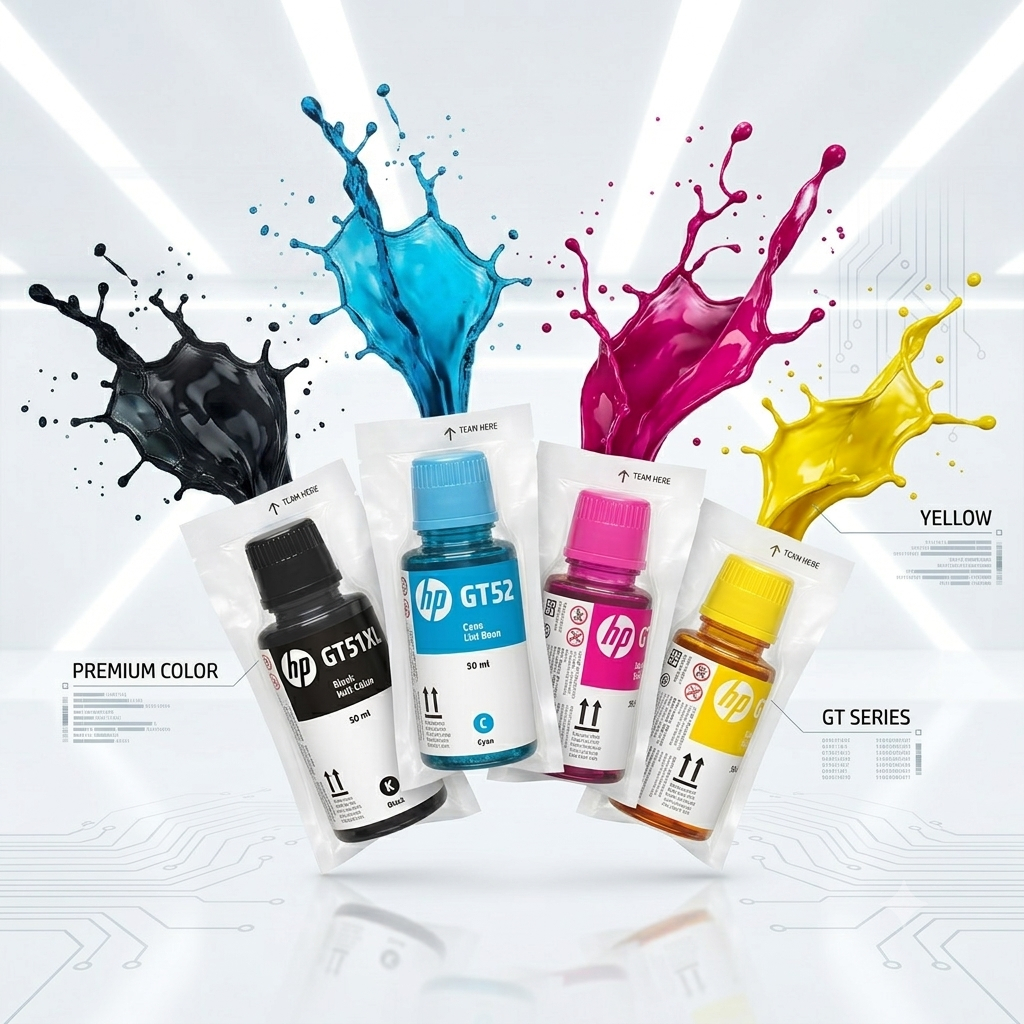 Mực Màu HP GT52 Cyan Magenta Yellow 50ml Chính Hãng Bóc Máy Cho HP Ink Tank 415 Smart Tank 515 580 6