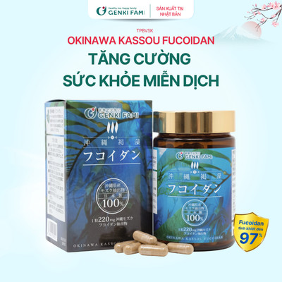 [Hỏa Tốc] TPBVSK Okinawa Kassou Fucoidan, Genki Fami Nhật Bản Hộp 150 Viên