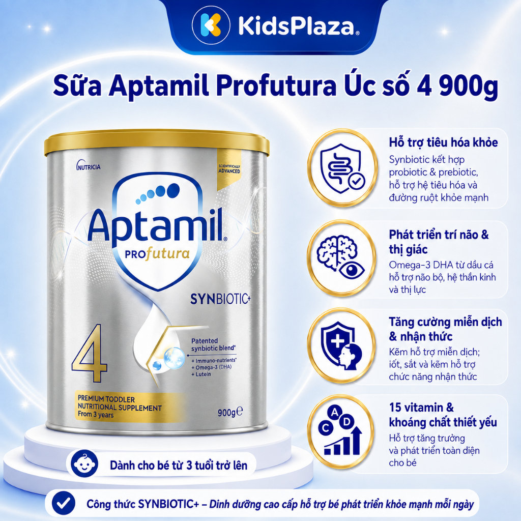 Sữa Aptamil Profutura Úc 900g cho bé chính hãng số 3/ số 4 (Date mới t4/2028)…
