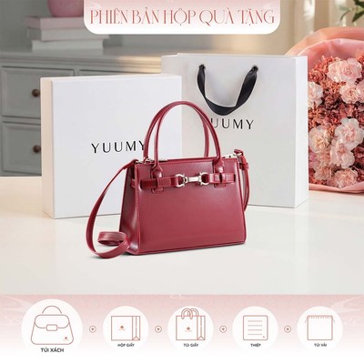 Bộ hộp quà YUUMY (Túi xách nữ YUUMY YTX87 + Hộp quà YHQ3T + Túi giấy YTG3T + Túi rút BVR3838 + Thiệp cảm ơn YBT1)