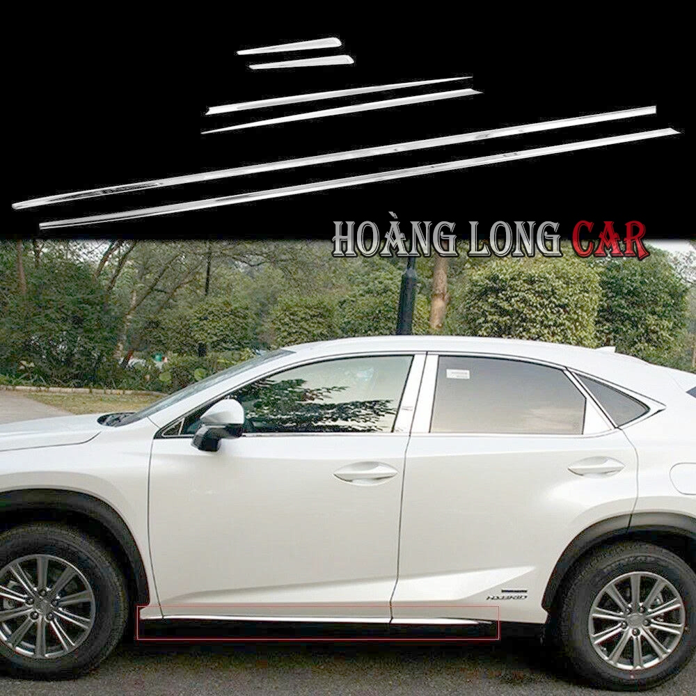 Nẹp Sườn Lexus NX200t NX300h 2015 2016 2017 2018 2019 2020 2021 - Bộ 4 Nẹp Sườn Cánh Cửa Lexus NX