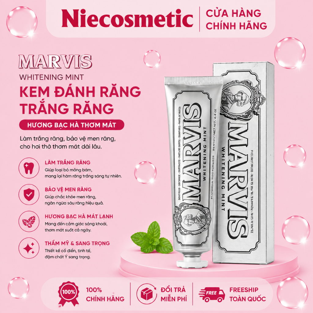 [Chính hãng] Kem đánh răng Marvis Chính hãng , giá tốt