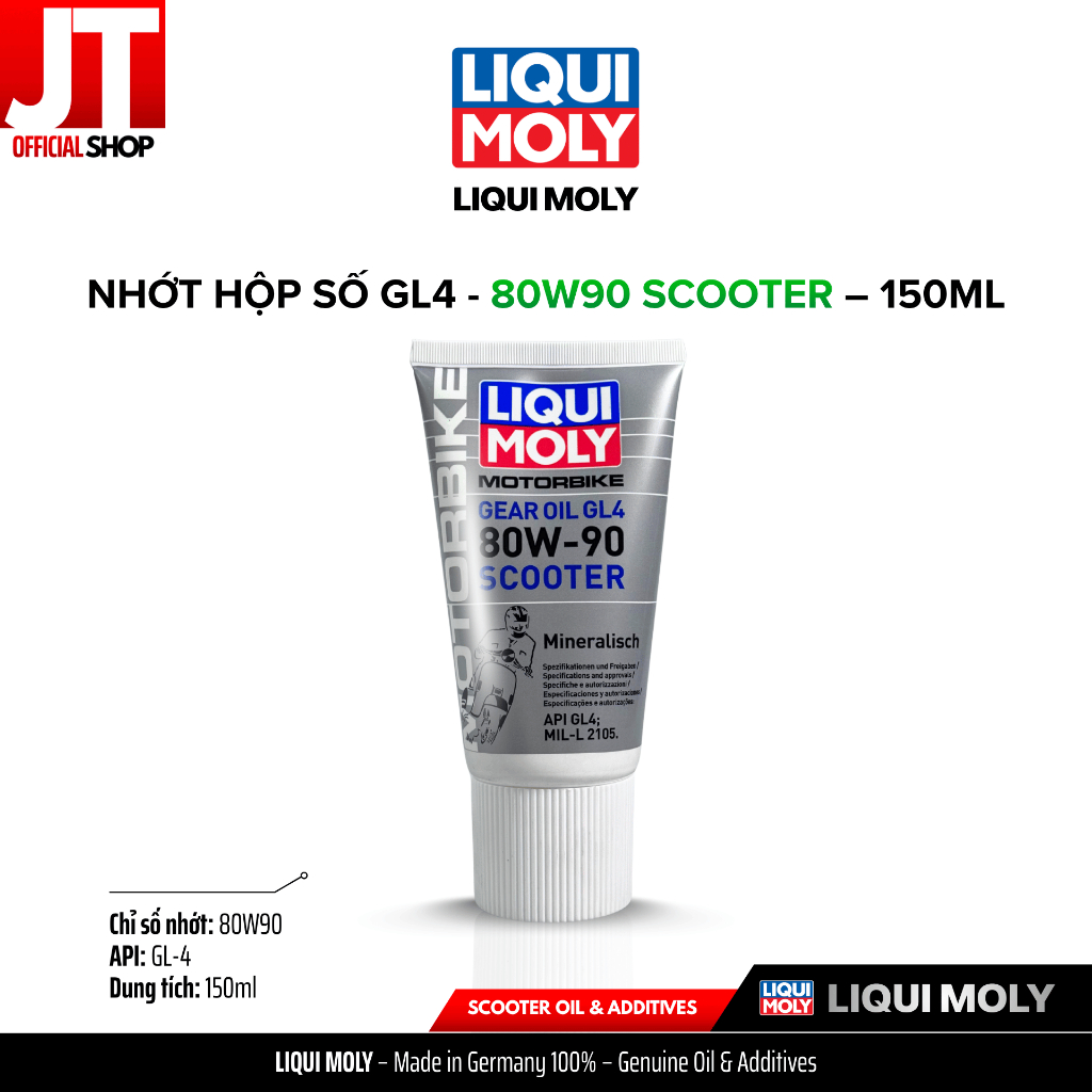 Tuýp Dầu Nhớt Hộp Số Xe Tay Ga LIQUI MOLY 80W90 Scooter 150ml - 1680 | Chính hãng LIQUI MOLY | JTSHO