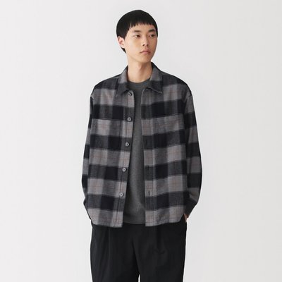 [26AW] MUJI Áo Khoác Sơ Mi Nam Vải Flannel
