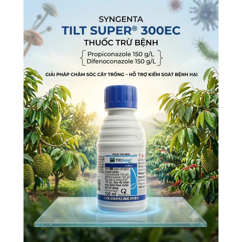 [MÃ GIẢM GIÁ] Tilt Super 300EC Syngenta Chính Hãng - Bảo Vệ Cây Trồng Toàn Diện (Chai 100ml & 250ml)