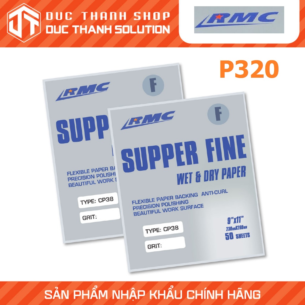 Xấp 5 tờ nhám Nhật A4 RMC độ hạt P320