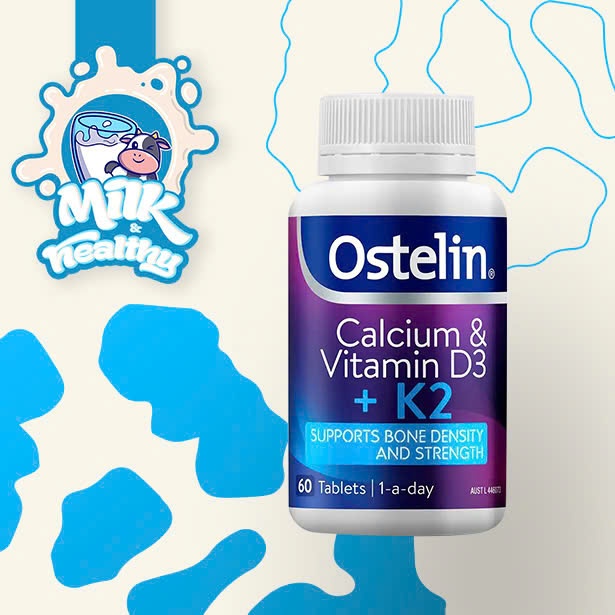 MILKHEALTHY - Canxi Ostelin Calcium & Vitamin D3K2 - Canxi Ostelin D3K2 60 viên