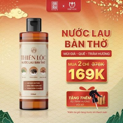 Nước lau bàn thờ Thiên Lộc bao sái bàn thờ thần tài, gia tiên - Làm sạch, tẩy uế dọn dẹp mùa Tết