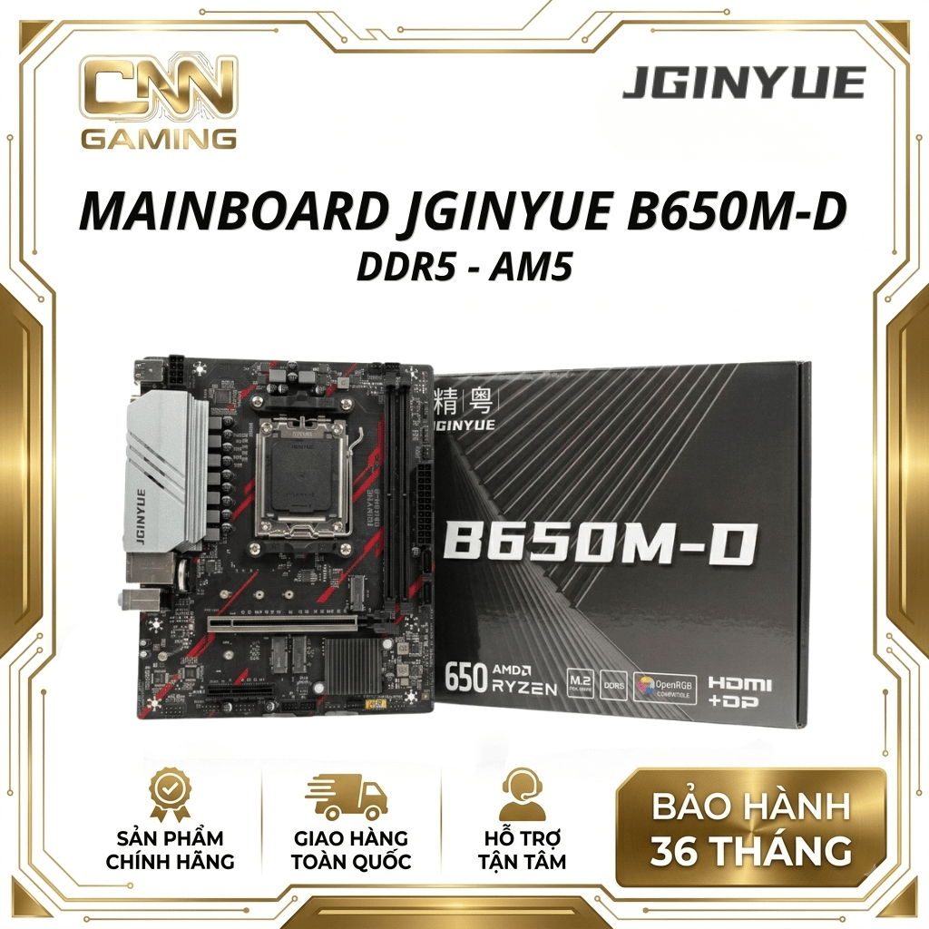 MAINBOARD JGINYUE B650M-D – NỀN TẢNG AM5 DDR5 HIỆU NĂNG CAO, GIÁ TỐT – BẢO HÀNH 36 THÁNG