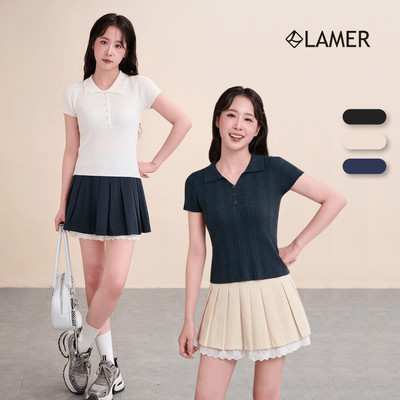 Chân Váy Tennis Phối Ren, Chân Váy Xếp Ly Dáng Ngắn VIEN TRAN O62L25Q005