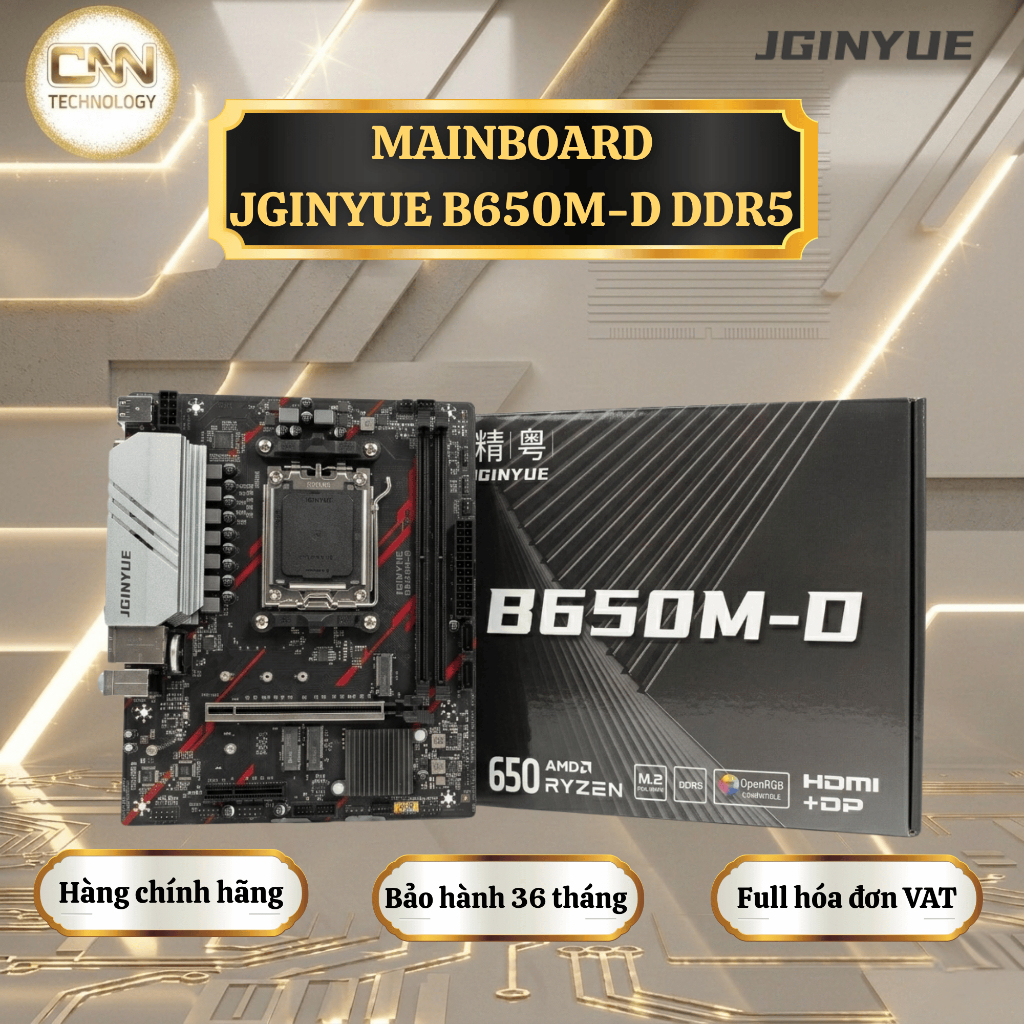 MAINBOARD JGINYUE B650M-D – NỀN TẢNG AM5 DDR5 HIỆU NĂNG CAO, GIÁ TỐT – BẢO HÀNH 36 THÁNG