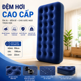 Đệm hơi, nệm hơi giá rẻ tặng kèm bơm công suất lớn đủ size cho gia đình, du lịch bảo hành dài hạn