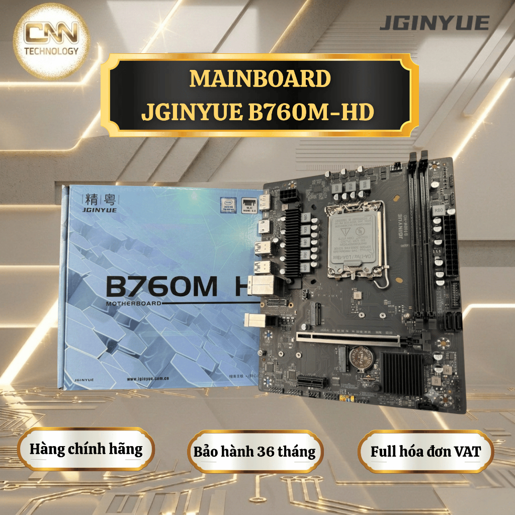 Bo Mạch chủ Main Jginyue B760M-HD DDR4 New 100% BH 36 Tháng Đổi Mới